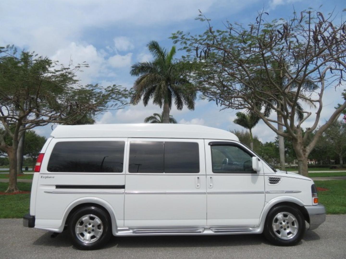 2010 White /Gray Chevrolet Express (1GNUGCD48A1) , located at 4301 Oak Circle #19, Boca Raton, FL, 33431, (954) 561-2499, 26.388861, -80.084038 - You are looking at a Gorgeous 2010 Chevy Express Handicap Wheelchair Conversion Van Explorer Limited SE with 31K Original Miles, Braun Century 750lb Side Entry Wheelchair lift, Tie Down System in the Floor, Rear Entertainment with Flat Screen TV/DVD, Leather Interior, Rear Power Folding Bench Seat/b - Photo#2